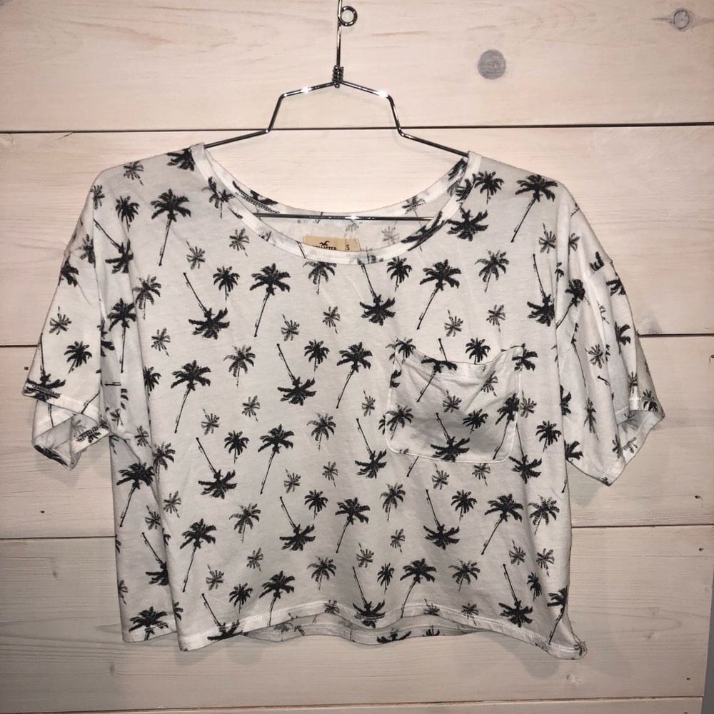 Hollister palm tree crop top